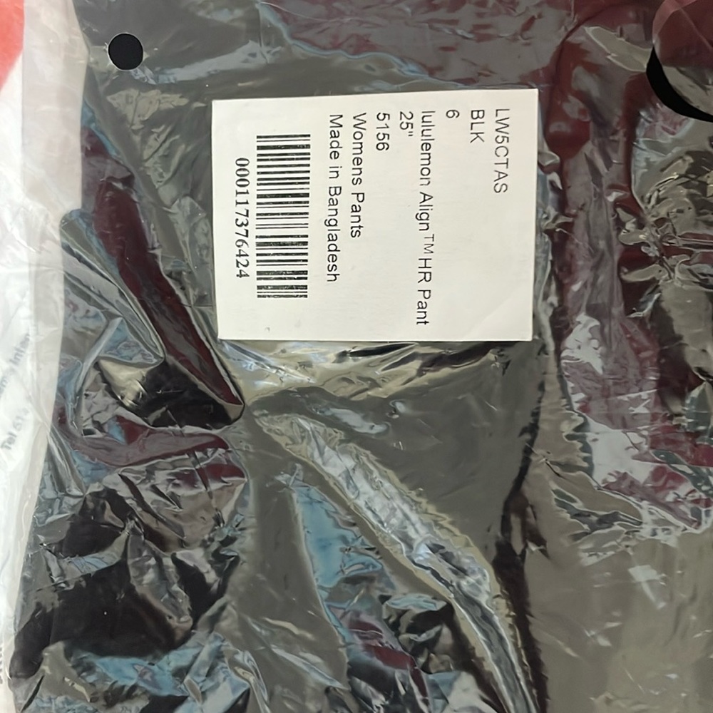 Lululemon Align Black Nwt Sz6 25”